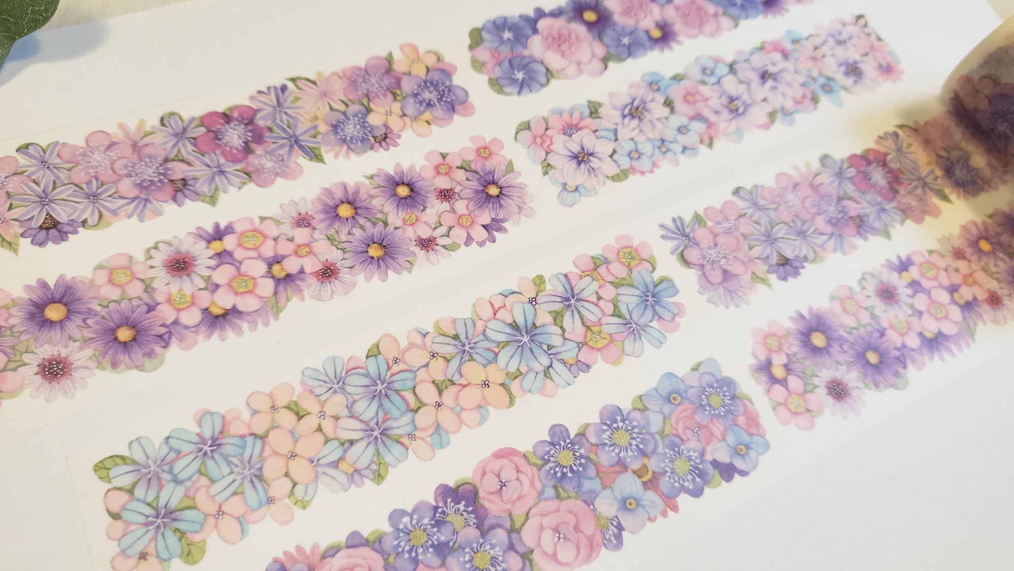 Design Washi Tape Blumen Bordüre